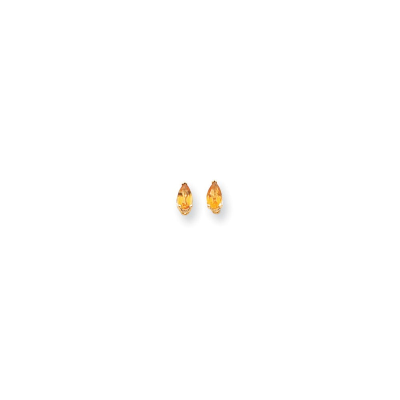 14k Yellow Gold 5x3mm Pear Citrine Earrings