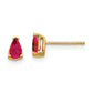 14k Yellow Gold Ruby Ruby Earrings
