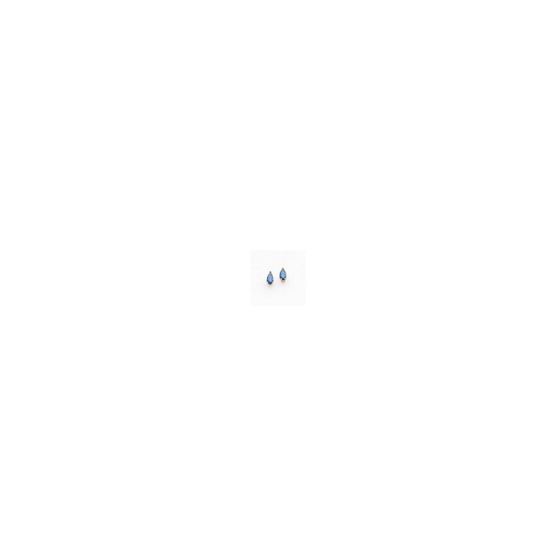 14k Yellow Gold Sapphire pear stud Earrings
