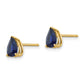 14k Yellow Gold Sapphire Post Earrings