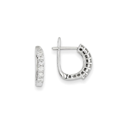 14k White Gold AA Quality Completed Fancy Real Diamond Earrings