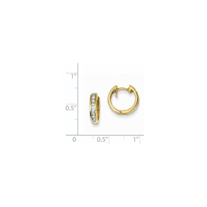 14k Yellow Gold Real Diamond Earrings