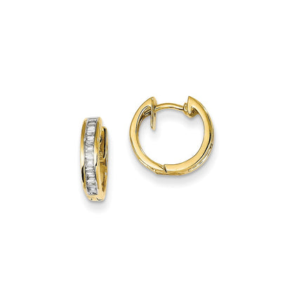 14k Yellow Gold Real Diamond Earrings