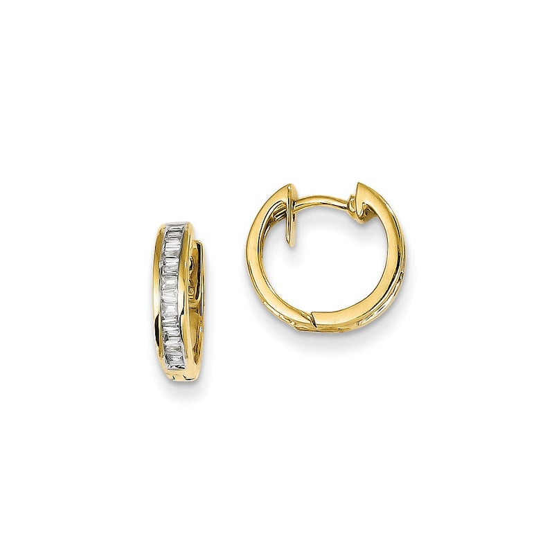 14k Yellow Gold Real Diamond Earrings