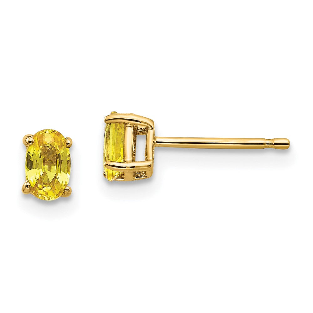 14k Yellow Gold Yellow Sapphire Earrings
