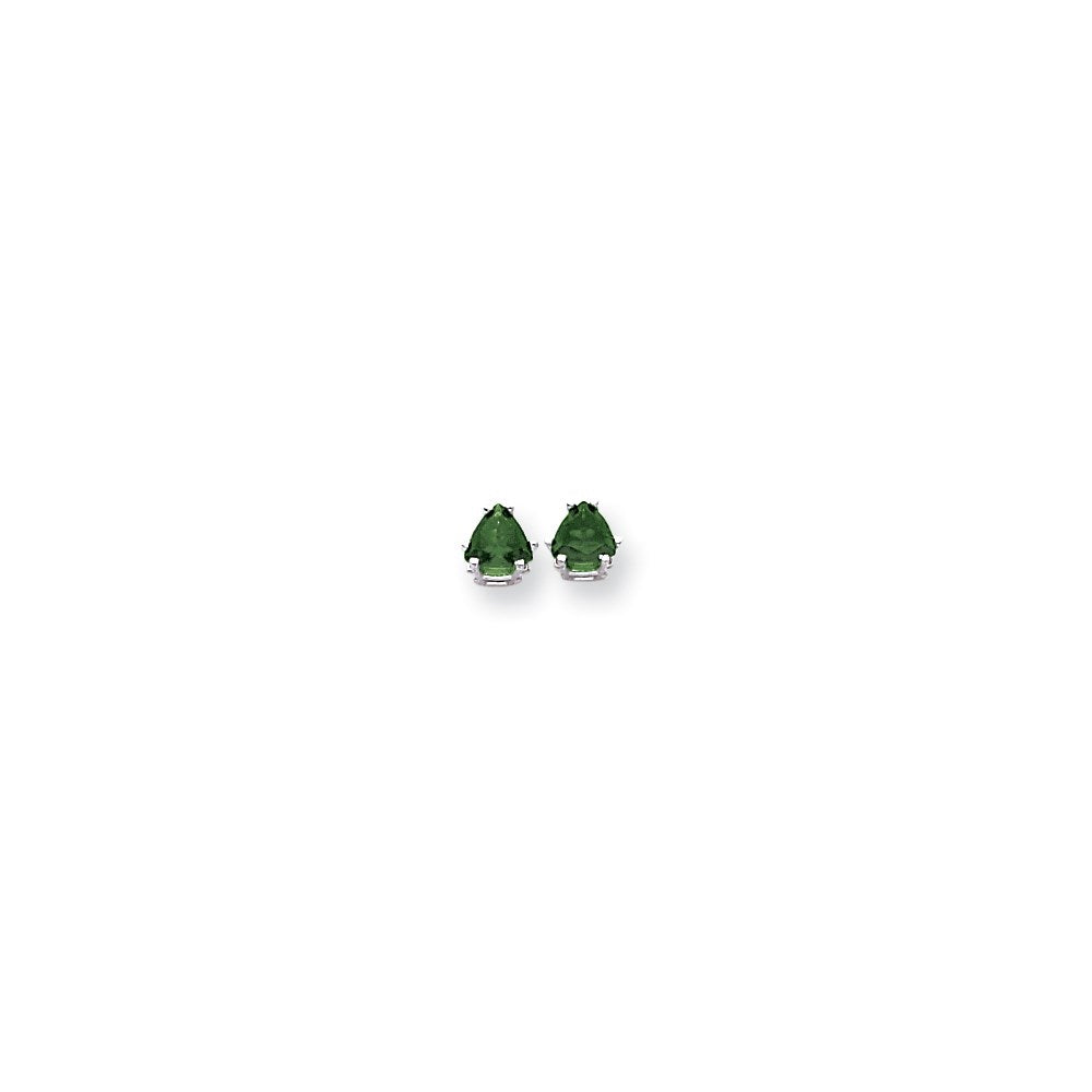 14k White Gold 5mm Mount St. Helens earring