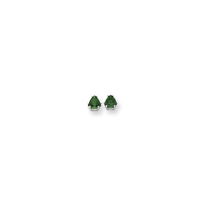 14k White Gold 5mm Mount St. Helens earring
