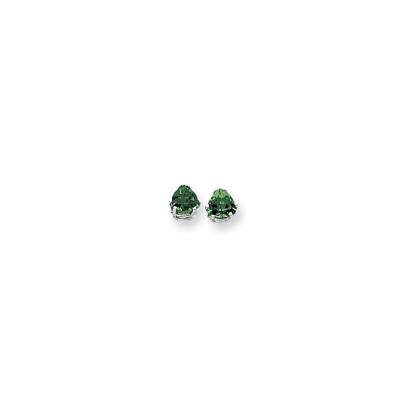 14k White Gold 6mm Mount St. Helens Earrings