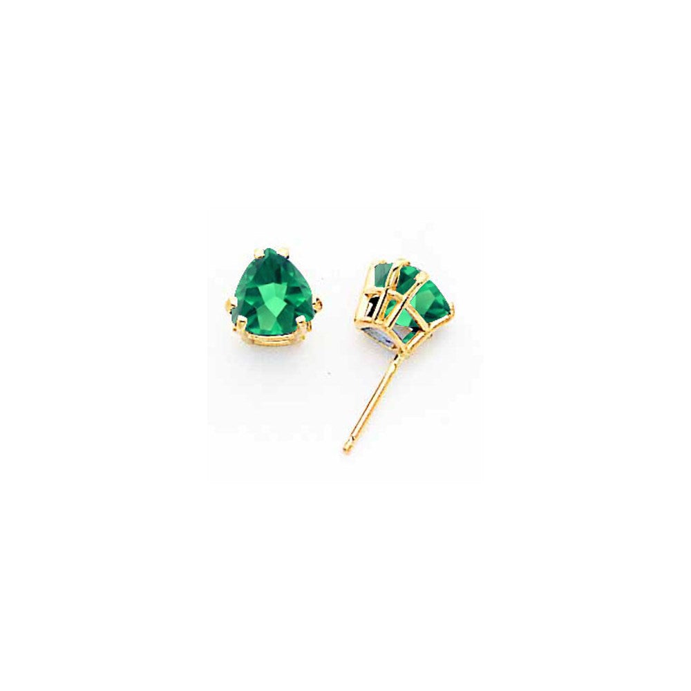 14k Yellow Gold 7mm Mount St. Helens Earrings
