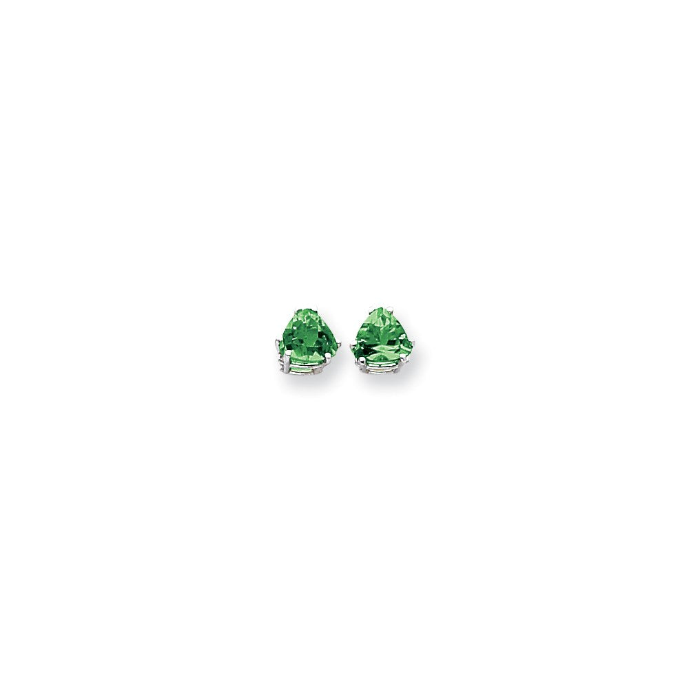 14k White Gold 7mm Mount St. Helens earring