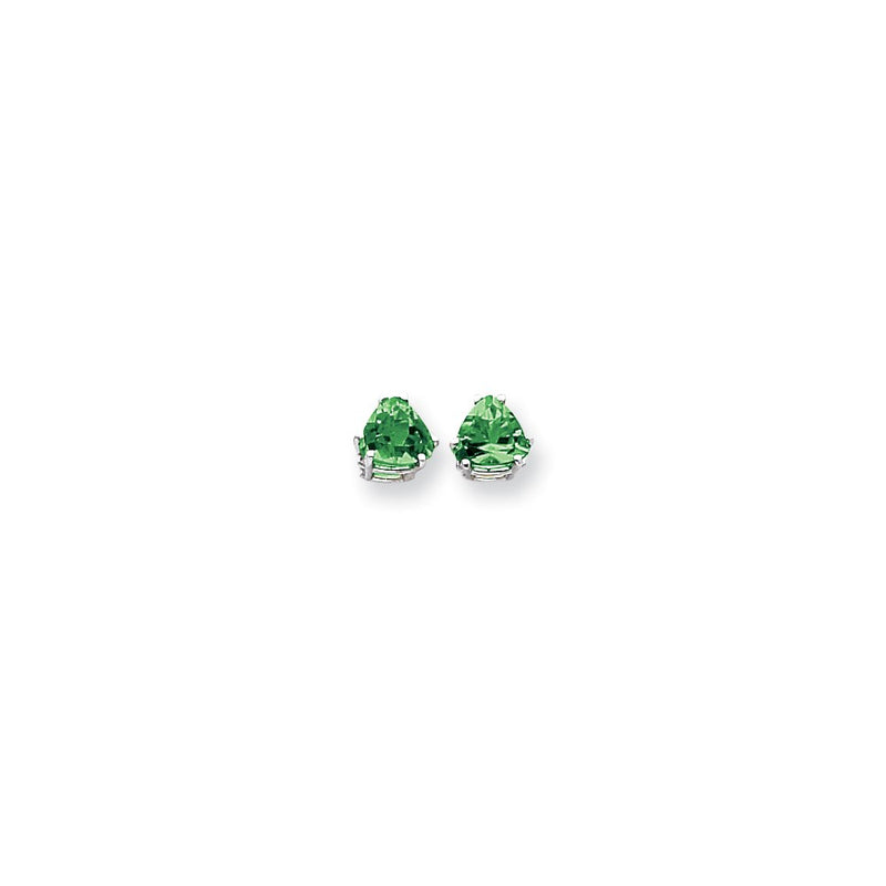 14k White Gold 7mm Mount St. Helens earring