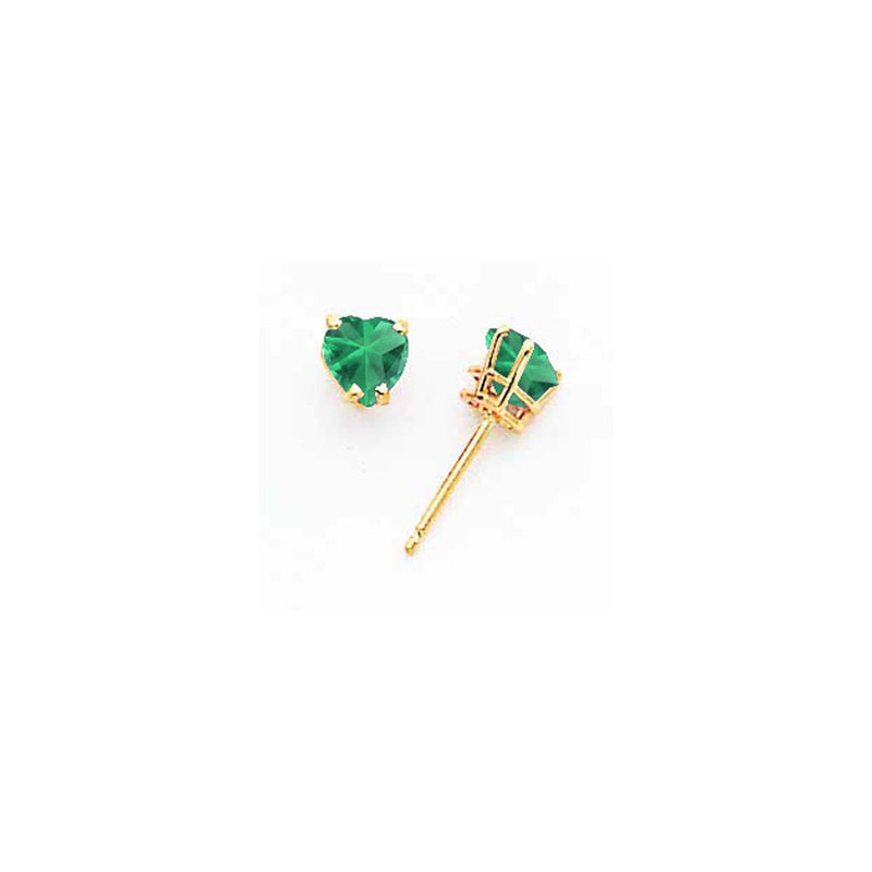 14k Yellow Gold 5mm Heart Mount St. Helens Earrings