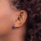 14k White Gold 6mm Heart Amethyst Earrings