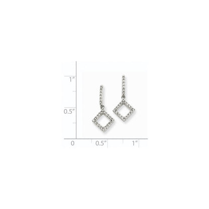 14k White Gold Real Diamond Earrings