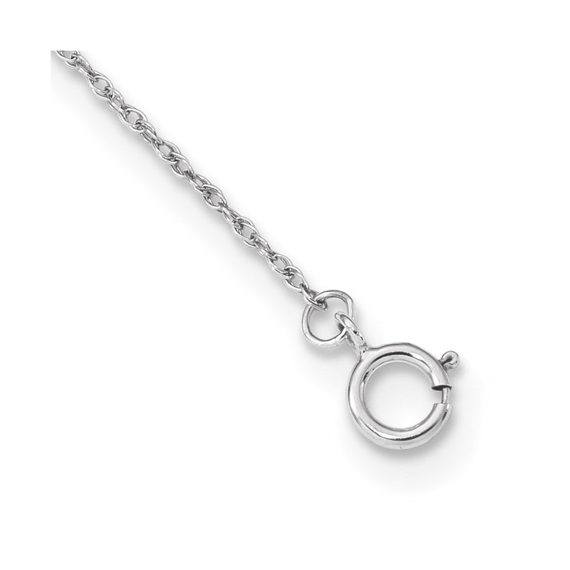 14k White Gold Diamond & Garnet Necklace