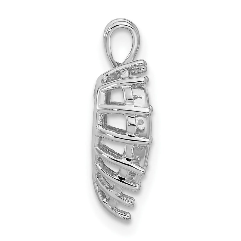 14k White Gold VS Diamond Heart