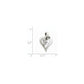 14k White Gold AAA Diamond Heart