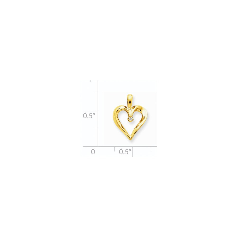 14k A Diamond Heart
