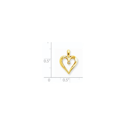 14k A Diamond Heart