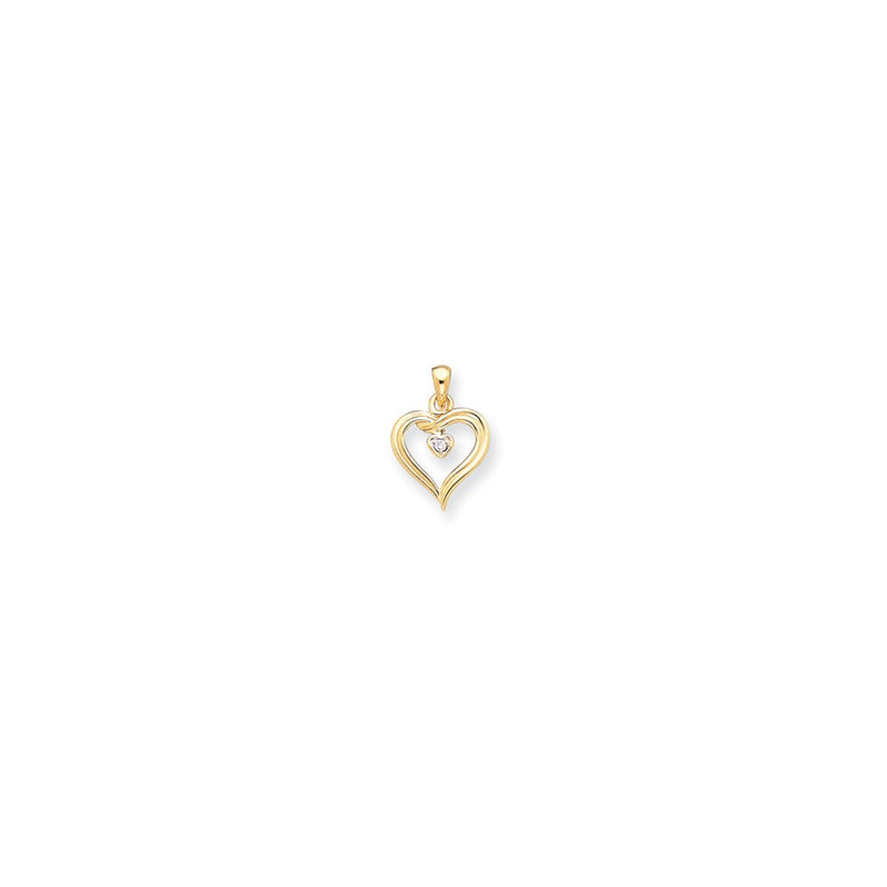 14k VS Diamond heart pendant