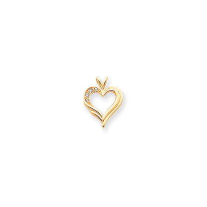 14k VS Diamond heart pendant