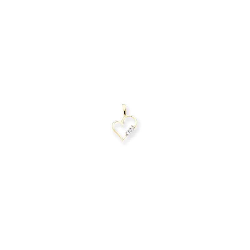14k A Diamond heart pendant