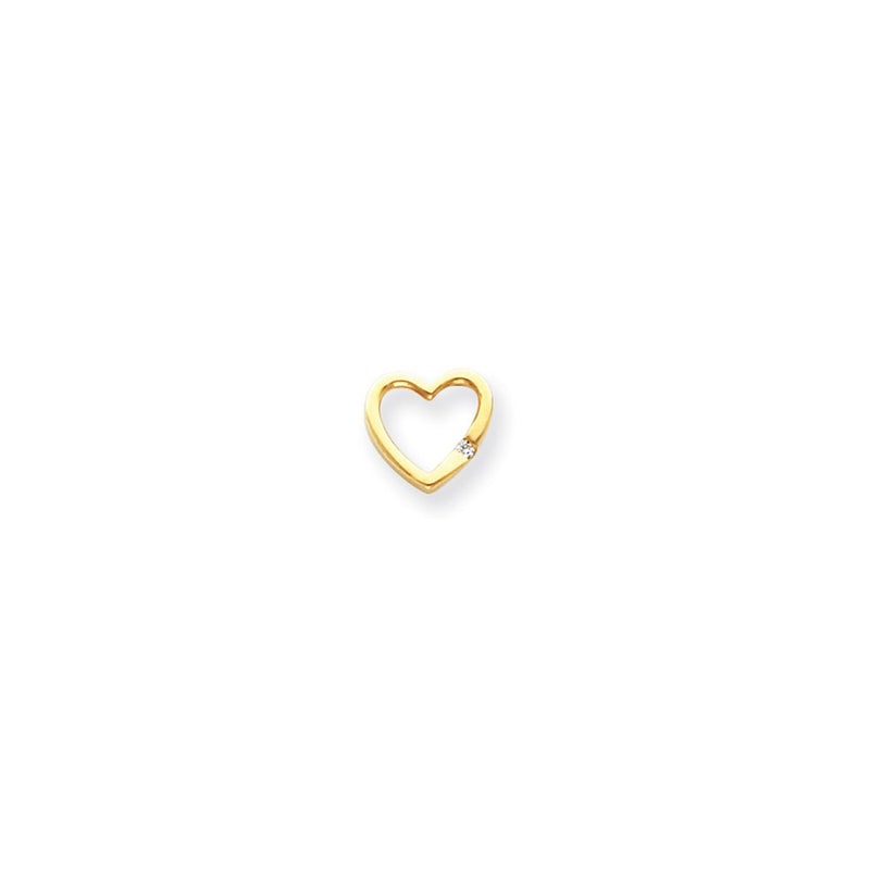 14k A Diamond heart pendant