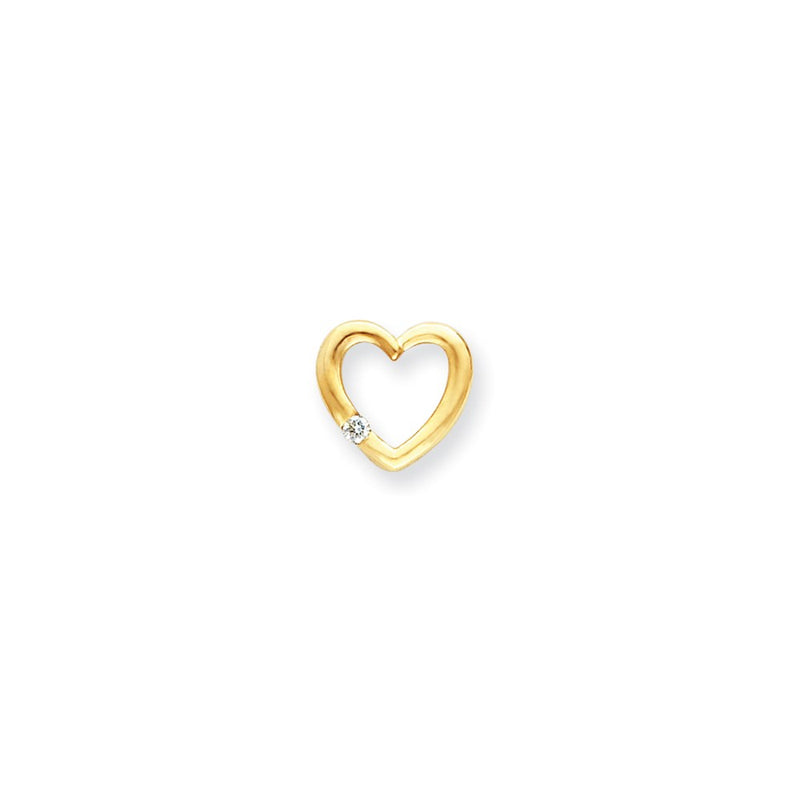 14k A Diamond heart pendant