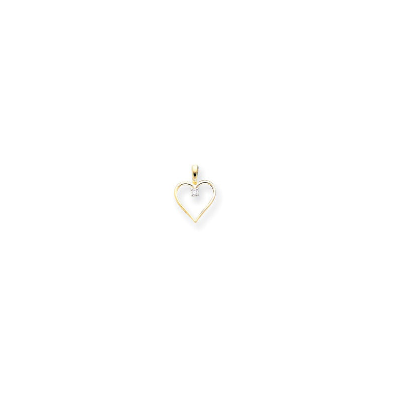 14k A Diamond heart pendant