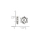 14k White Gold AAA Diamond earring jacket