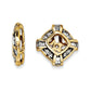 Baguette and Round Diamond Earring Jacket in 14K Yellow Gold