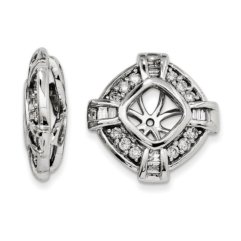 14k White Gold Diamond Earring Jacket