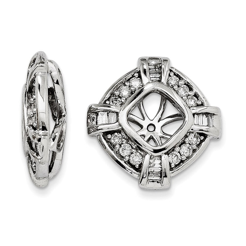 14k White Gold Diamond Earring Jacket