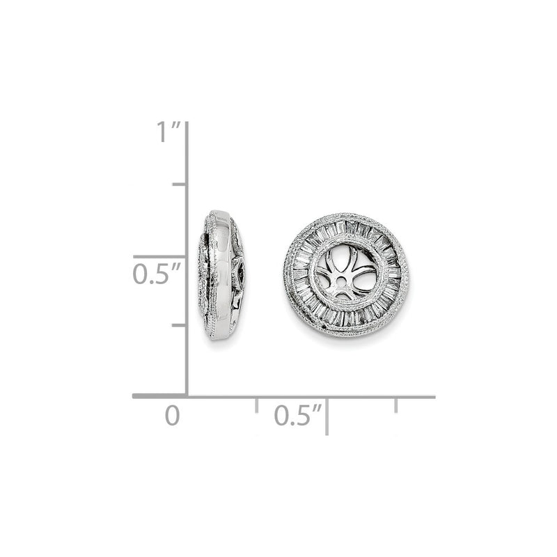 14k White Gold Diamond Earring Jacket