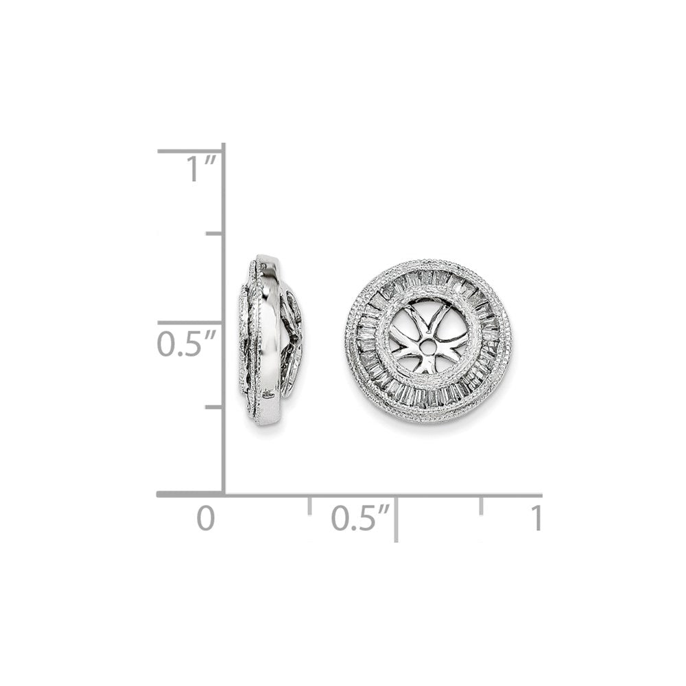 14k White Gold Diamond Earring Jacket