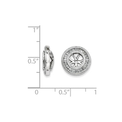 14k White Gold Diamond Earring Jacket