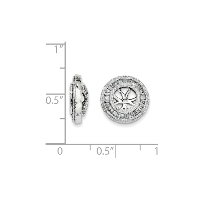 14k White Gold Diamond Earring Jacket