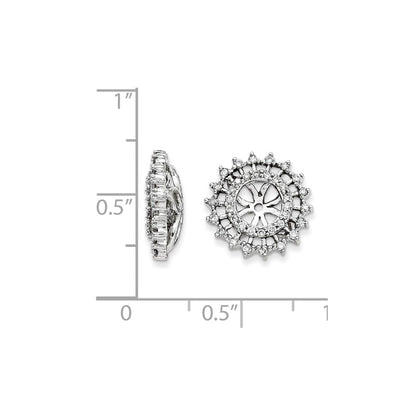 14k White Gold Diamond Earring Jacket