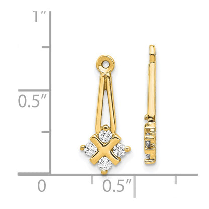 14k A Dangle Cluster Diamond Earring Jacket