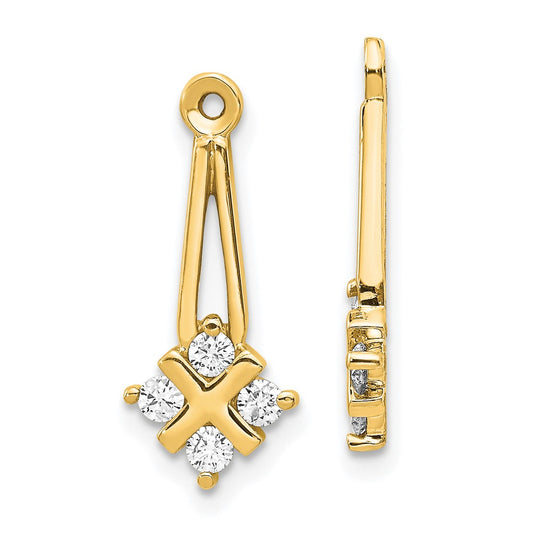 14k A Dangle Cluster Diamond Earring Jacket