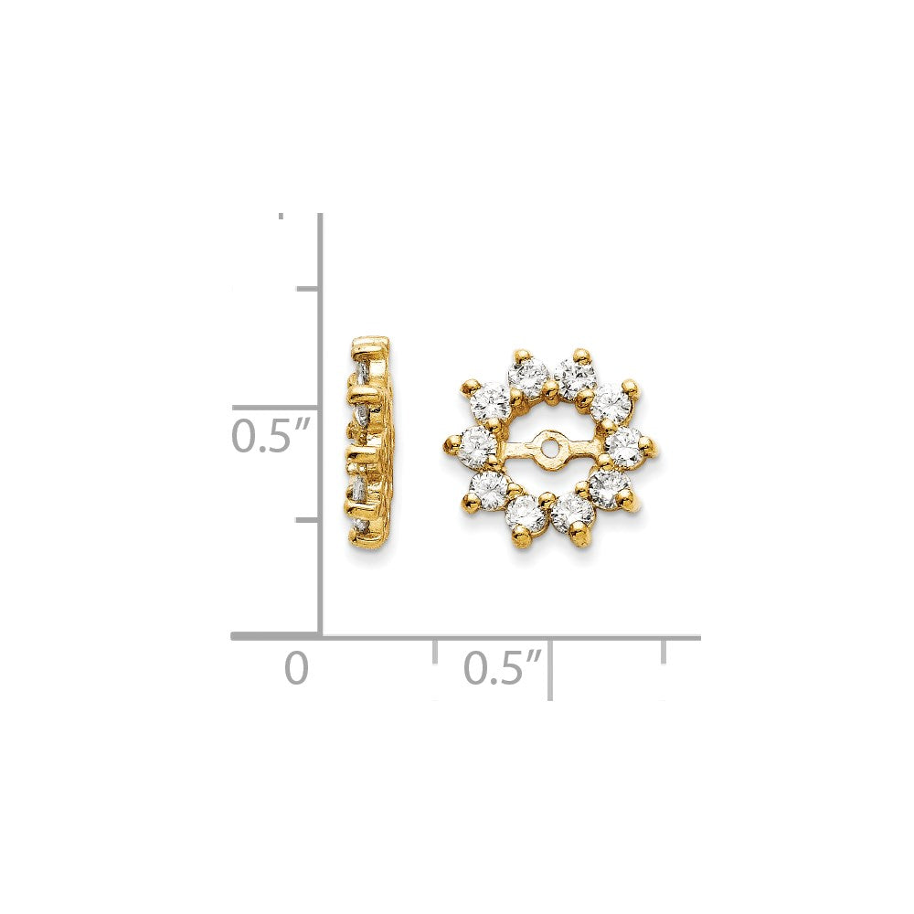 14k A Diamond Earring Jacket