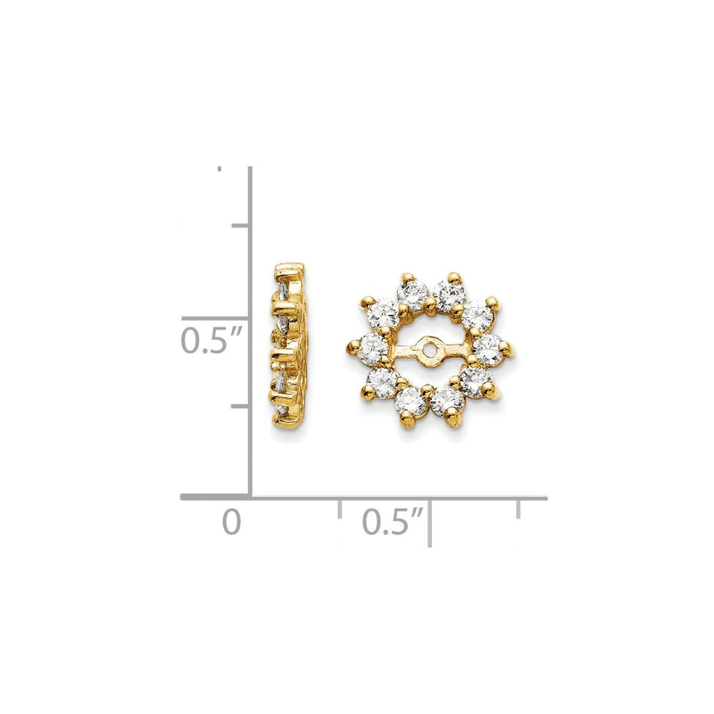 14k A Diamond Earring Jacket