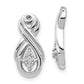 14k White Gold AA Infinity Diamond Earring Jacket