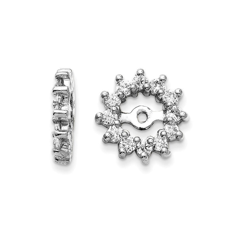 14k White Gold VS Diamond Earring Jacket