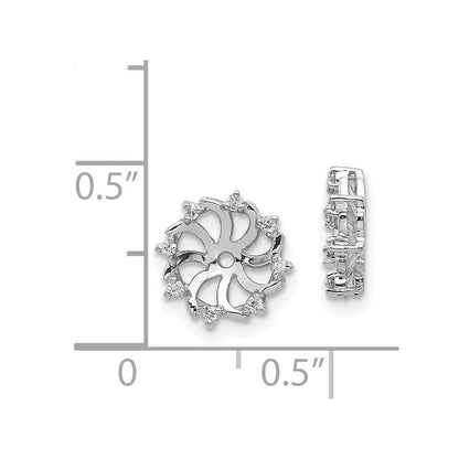 14k White Gold AA Diamond Earring Jacket