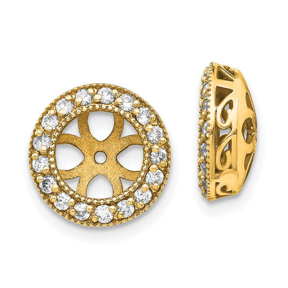 14k A Diamond Earring Jacket