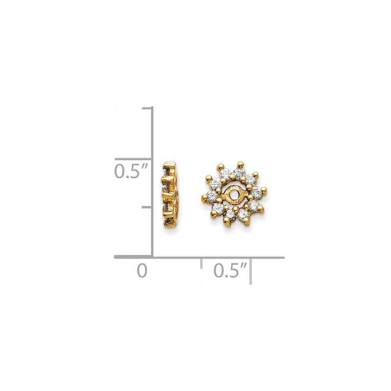 14k A Diamond Earring Jacket