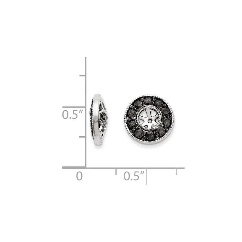 14k White Gold Black Diamond Earring Jackets
