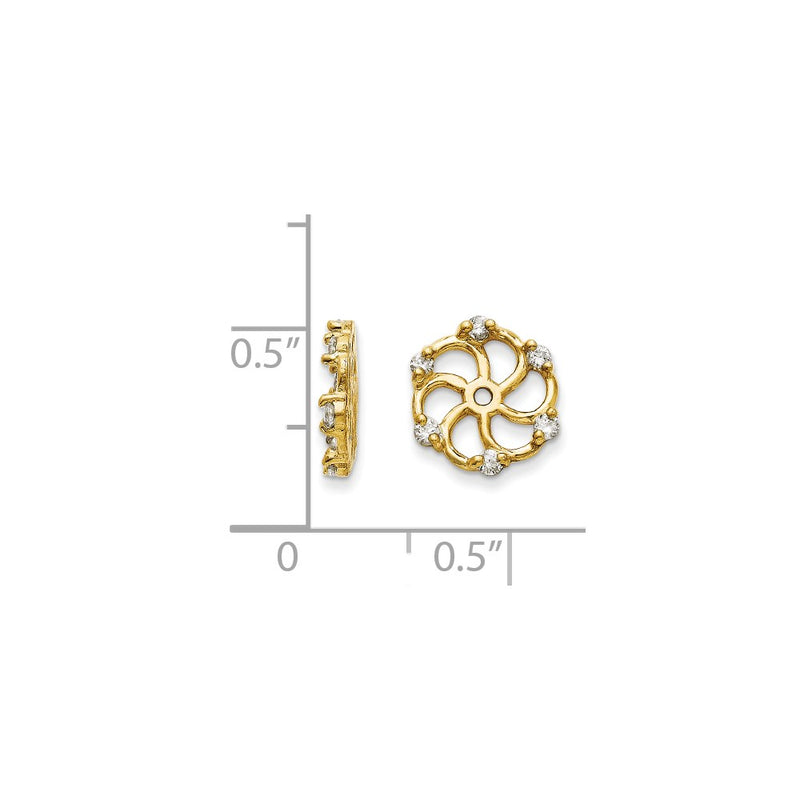 14k A Diamond Earring Jacket