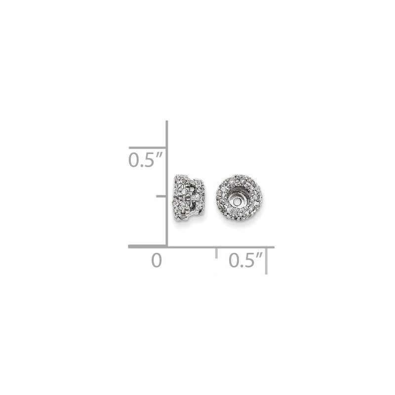 14K White Gold Diamond Earring Jacket